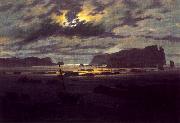 Caspar David Friedrich Northern Sea in the Moonlight oil painting reproduction